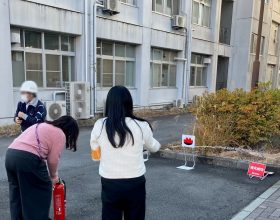 山梨大学甲府西キャンパスにて防災訓練を行いました